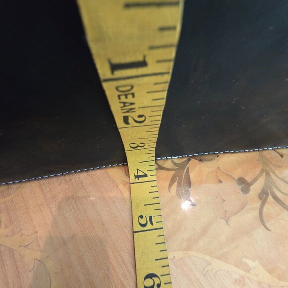 KGB Studio - Classic Black Shoulder Bag / Purse with Maroon Trim & White Stitch - Picture 12 of 14